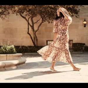 Doen Caramel Dress Ambridge Rose Red XS